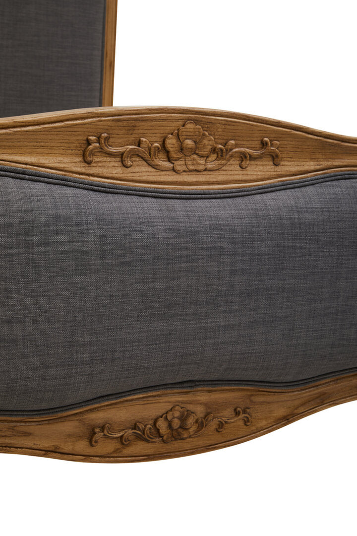 Heron Grey Fabric Kingsize Bed