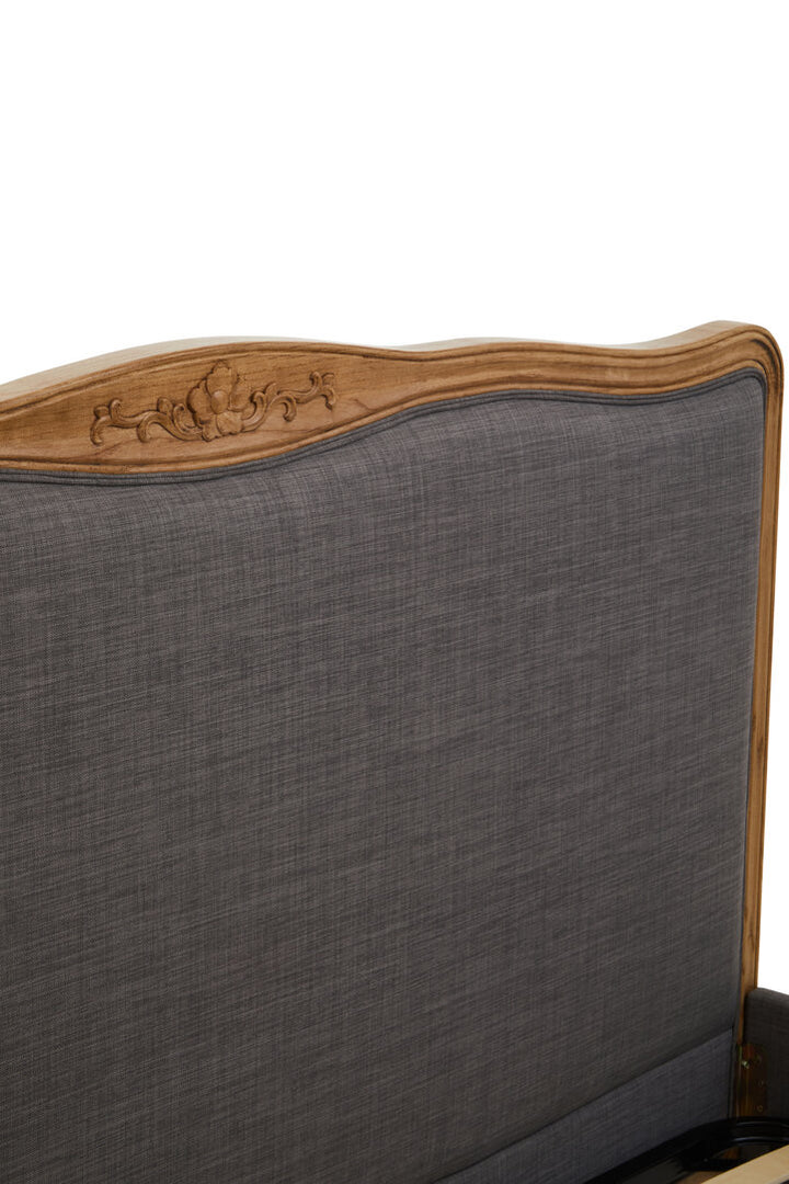 Heron Grey Fabric Kingsize Bed