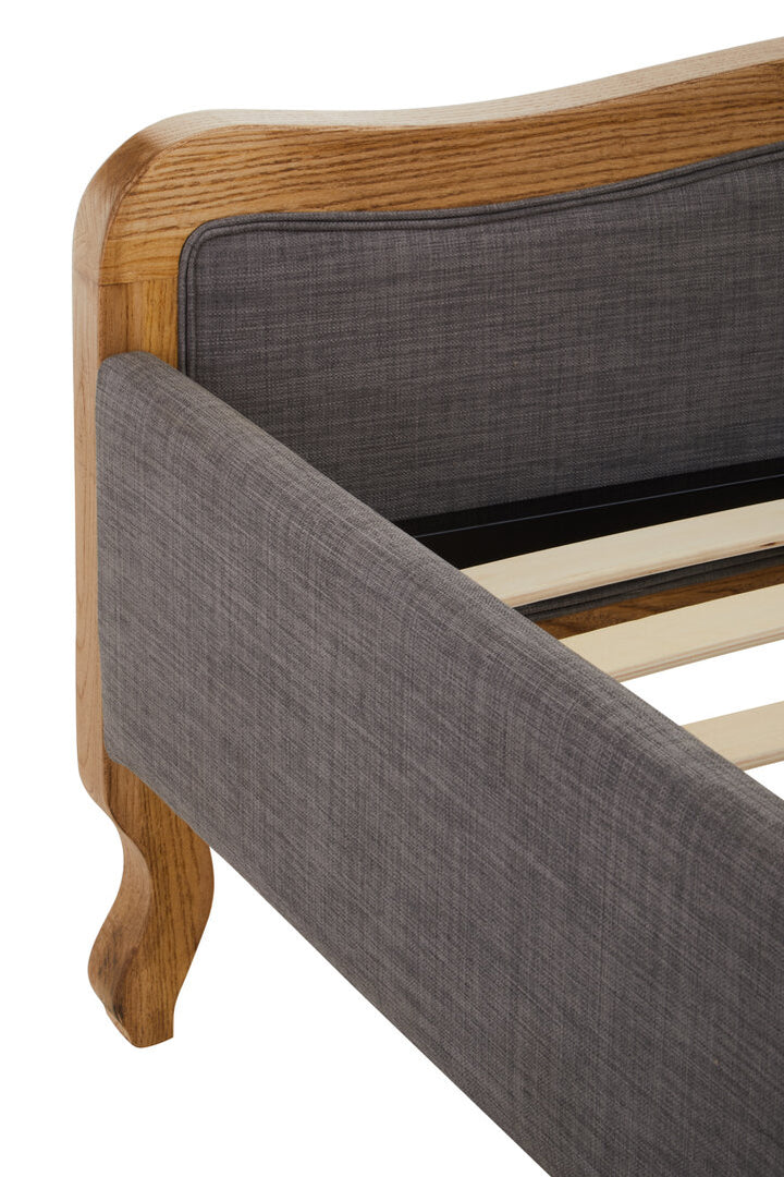 Heron Grey Fabric Kingsize Bed