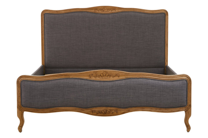 Heron Grey Fabric Kingsize Bed