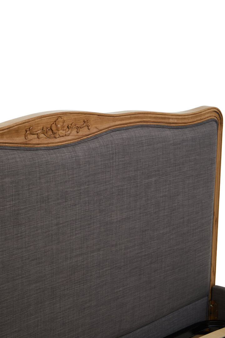 Heron Grey Fabric Super Kingsize Bed