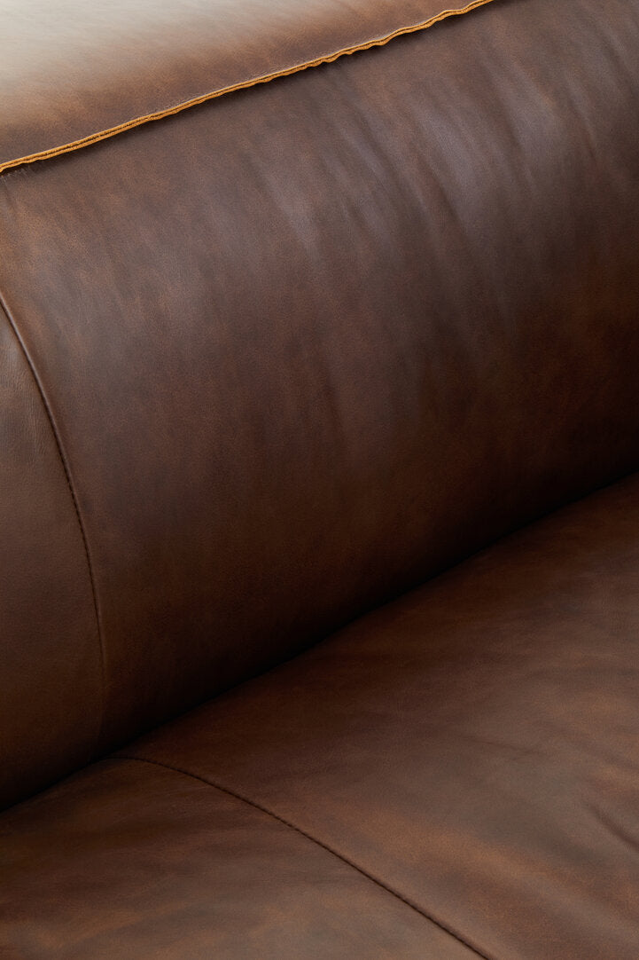 Phoenix Two Seater Mexico Brown Leather Sofa