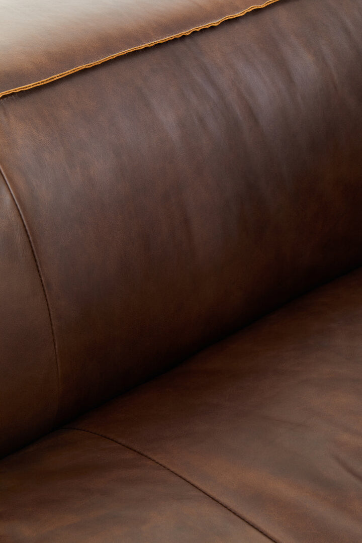 Phoenix Two Seater Mexico Brown Leather Sofa