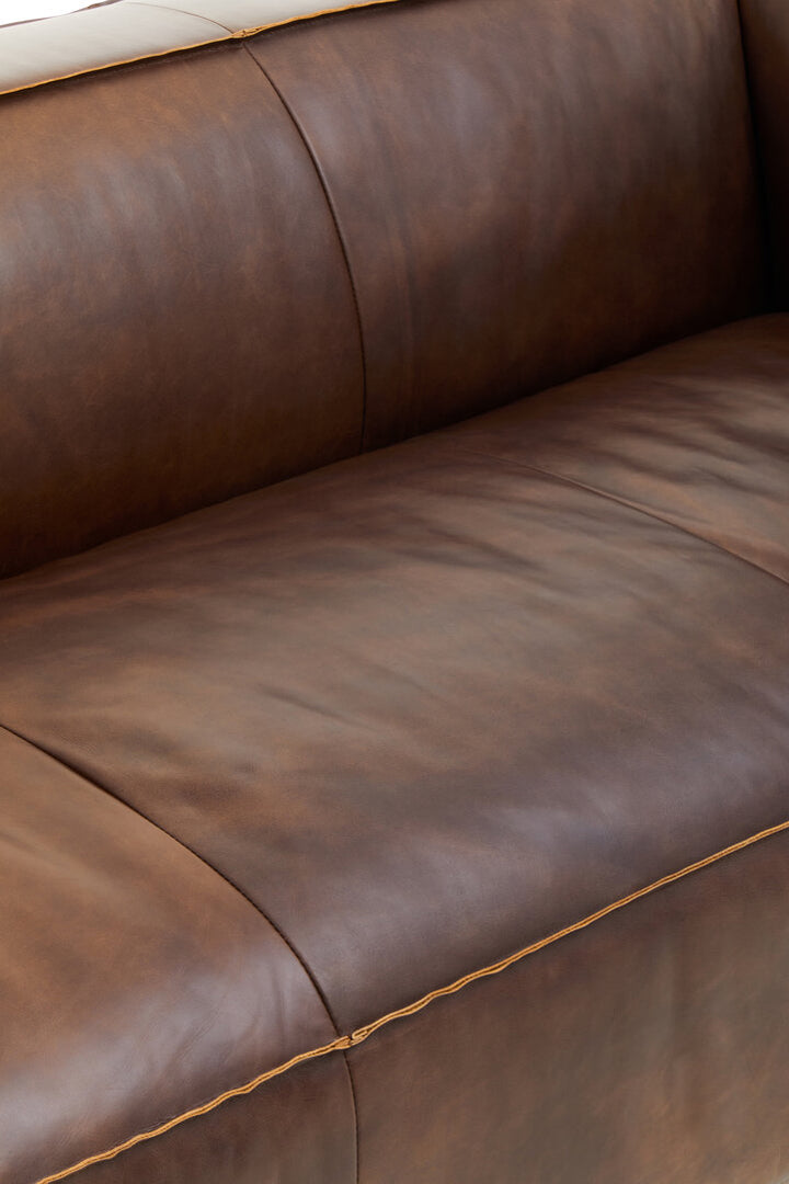 Phoenix Three Seater Mexico Brown Leather Sofa