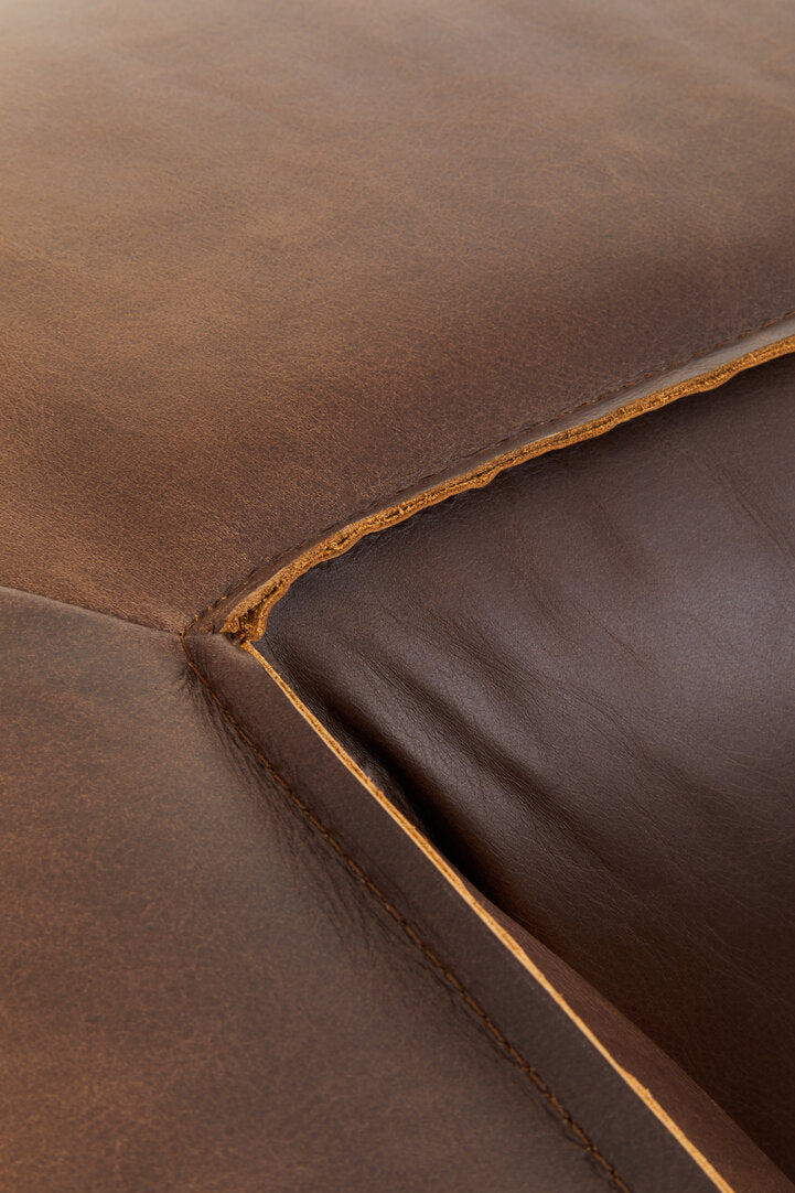 Phoenix Three Seater Mexico Brown Leather Sofa