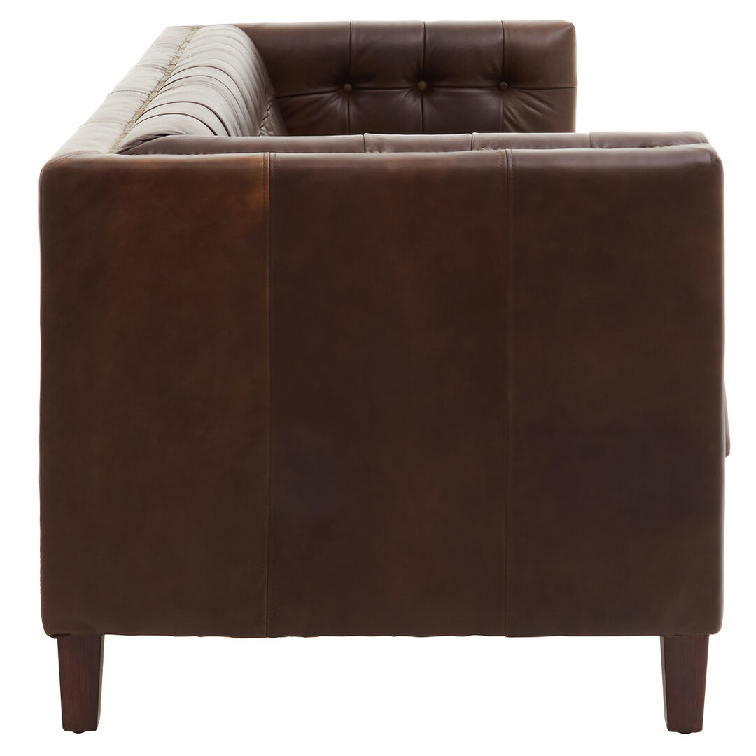 Phoenix Three Seater Tufted Back Leather Sofa