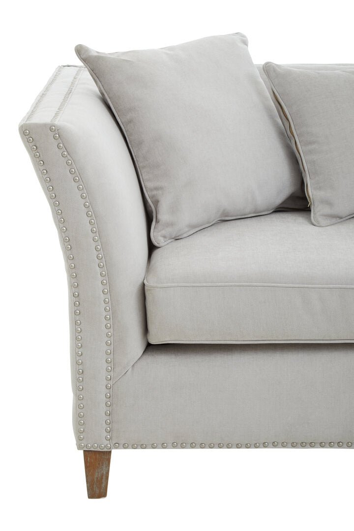Heron Three Seat Grey Fabric Sofa