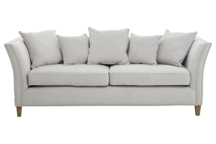 Heron Three Seat Grey Fabric Sofa