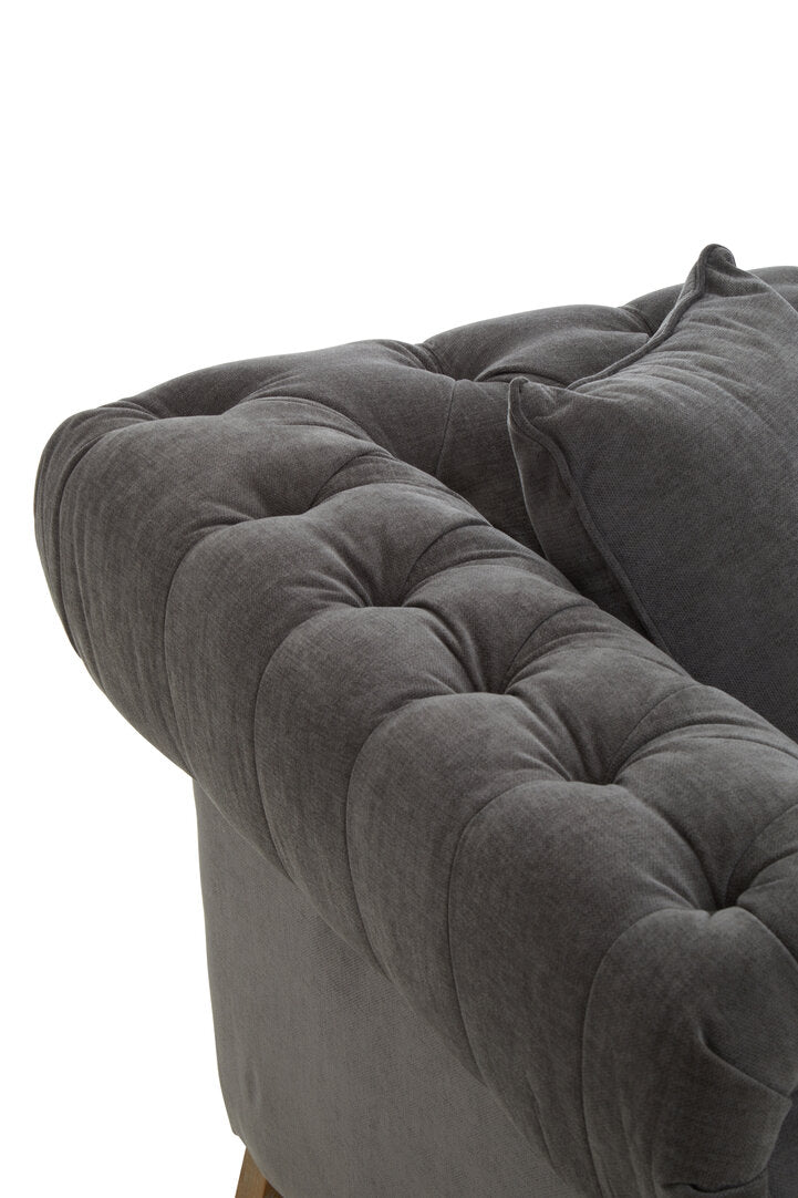 Spencer 2 Seat Grey Fabric Sofa