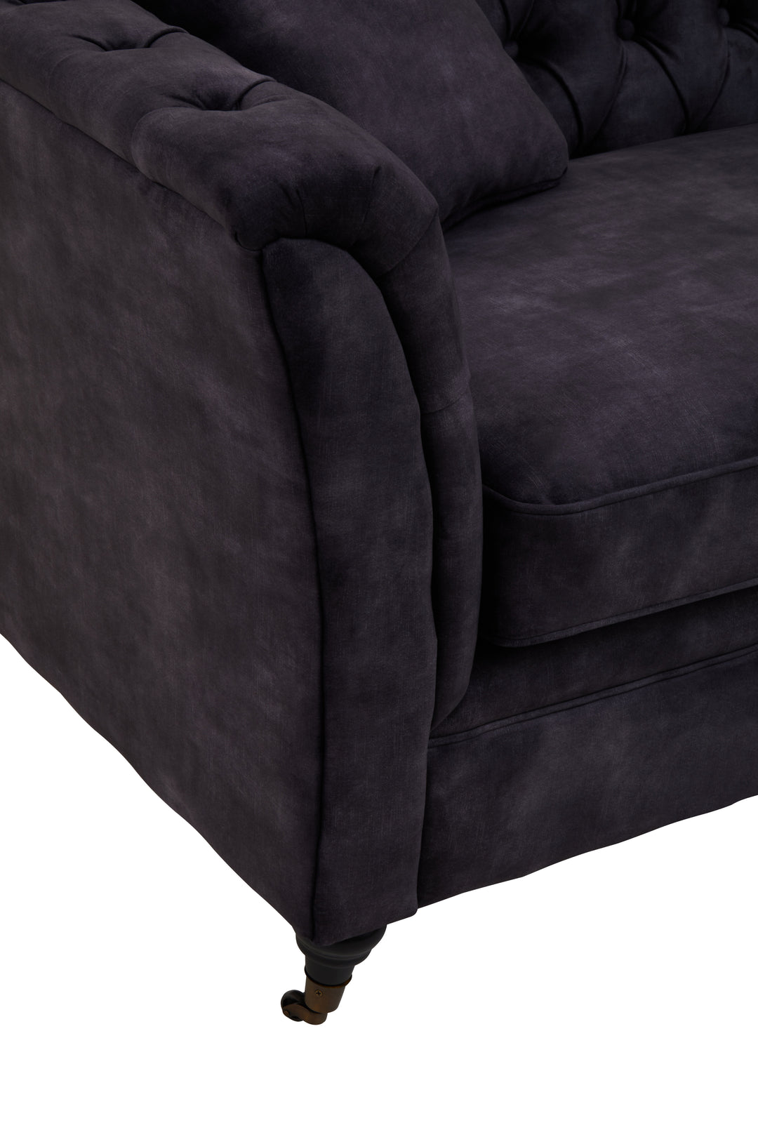Robin Three Seat Grey Velvet Sofa