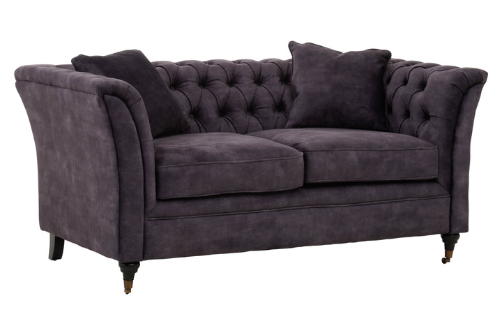Robin Two Seat Grey Velvet Sofa