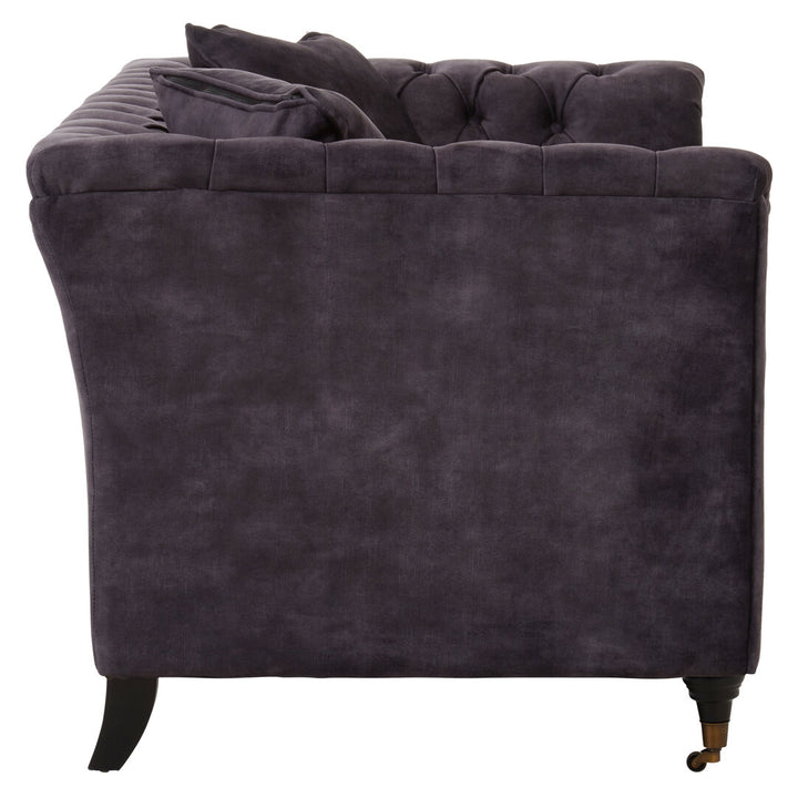 Robin Two Seat Grey Velvet Sofa