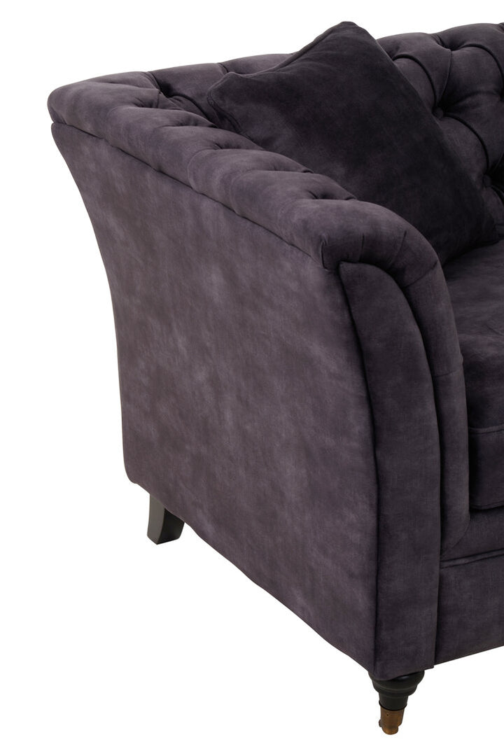 Robin Two Seat Grey Velvet Sofa