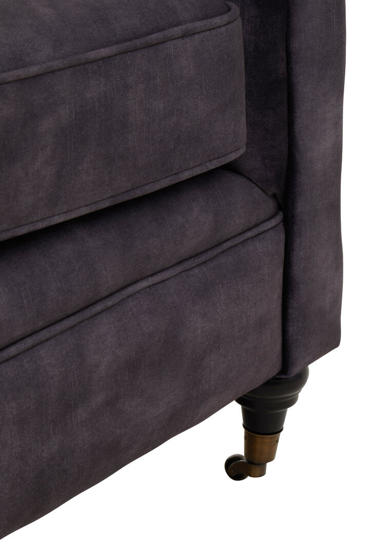 Robin Two Seat Grey Velvet Sofa