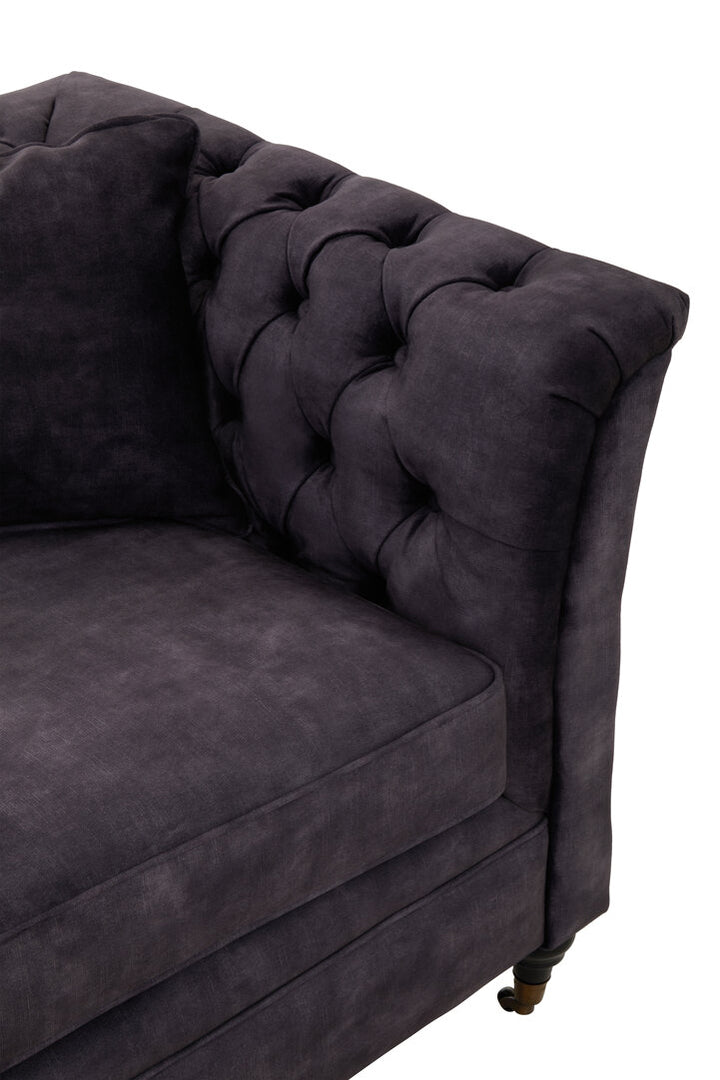 Robin Two Seat Grey Velvet Sofa
