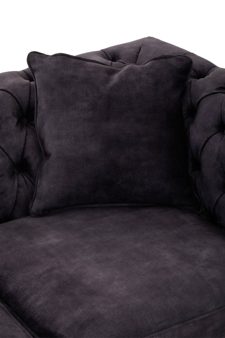 Robin Two Seat Grey Velvet Sofa