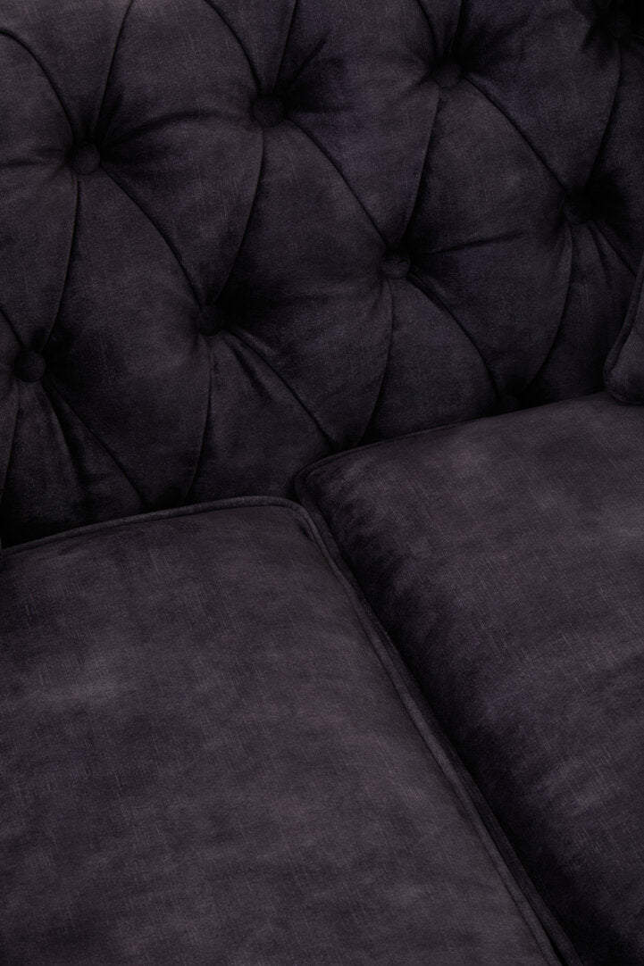 Robin Two Seat Grey Velvet Sofa