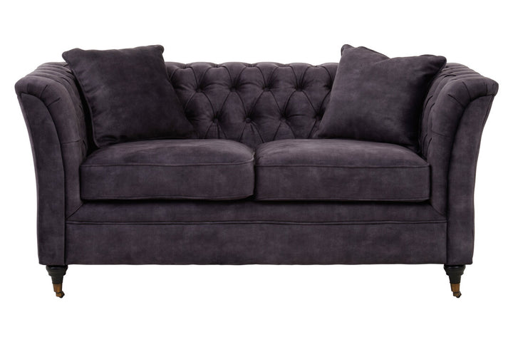 Robin Two Seat Grey Velvet Sofa