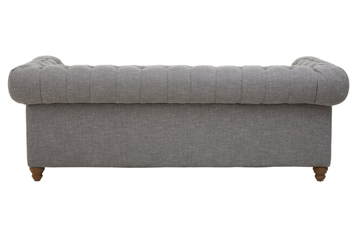 Dove Three Seat Grey Linen Sofa