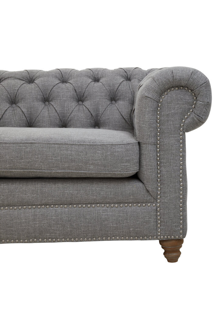 Dove Three Seat Grey Linen Sofa
