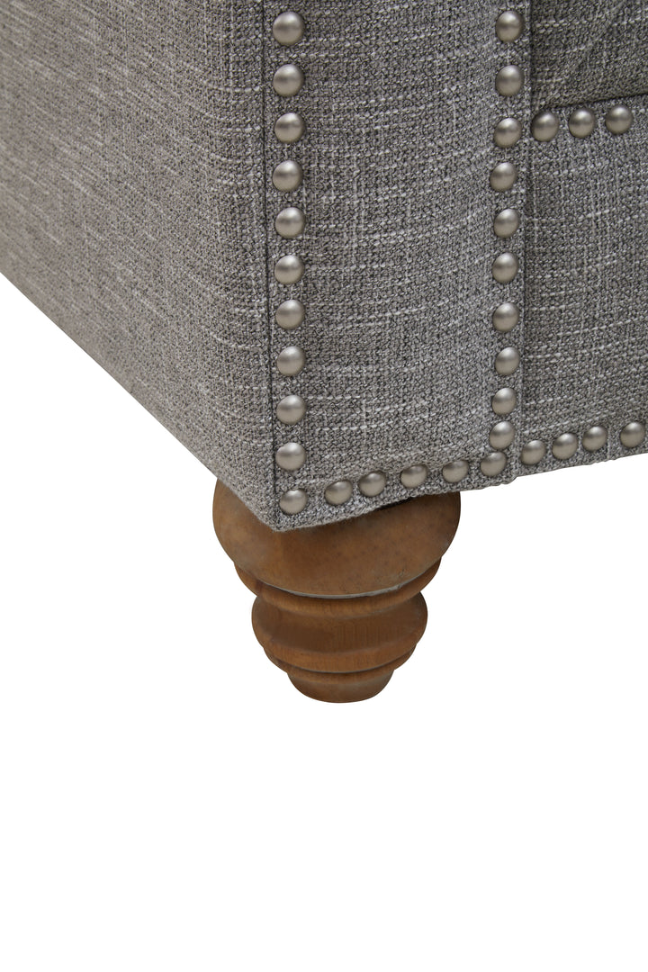 Dove Three Seat Grey Linen Sofa