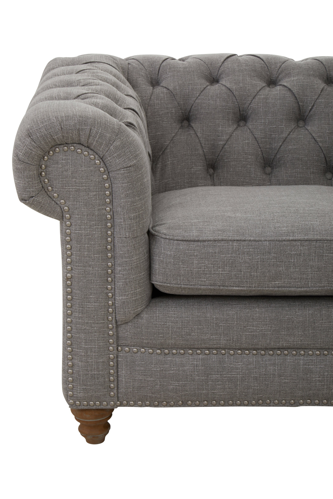 Dove Two Seat Grey Linen Sofa