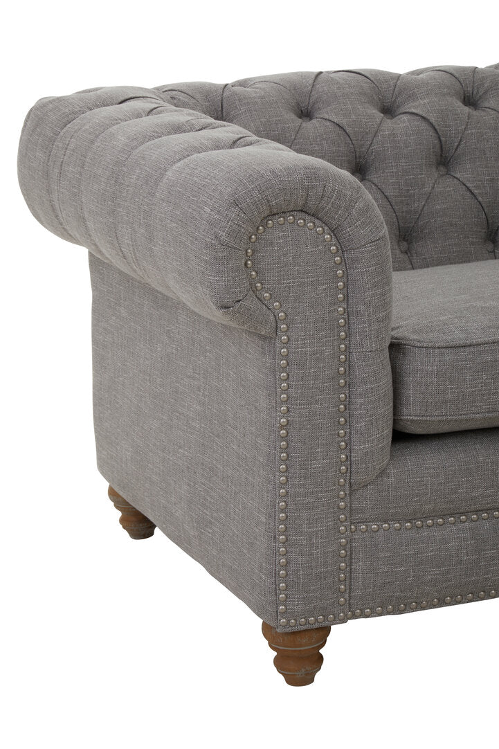 Dove Two Seat Grey Linen Sofa
