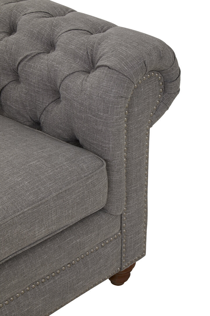 Dove Two Seat Grey Linen Sofa