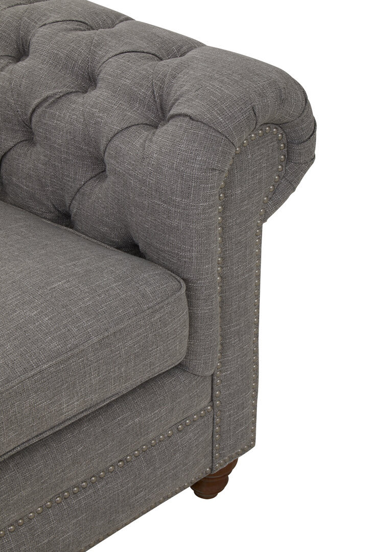 Dove Two Seat Grey Linen Sofa