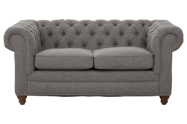 Dove Two Seat Grey Linen Sofa