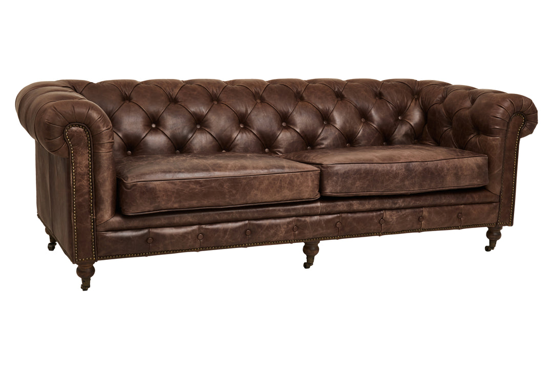 Falcon Brown Leather Sofa
