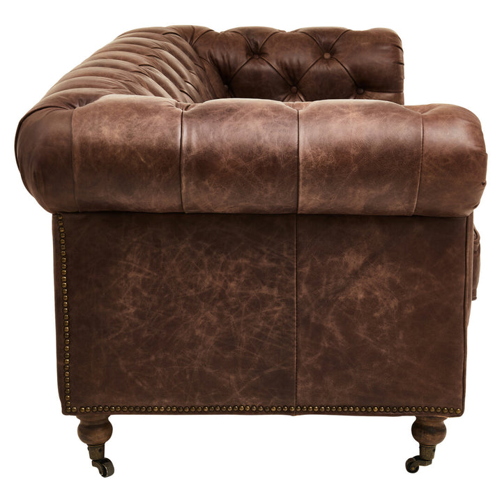 Falcon Brown Leather Sofa