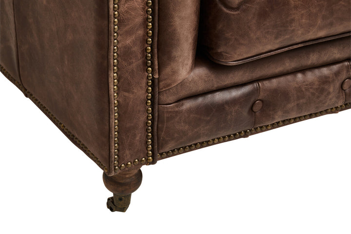 Falcon Brown Leather Sofa