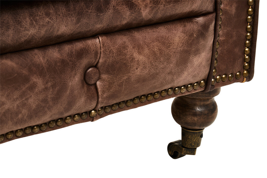 Falcon Brown Leather Sofa
