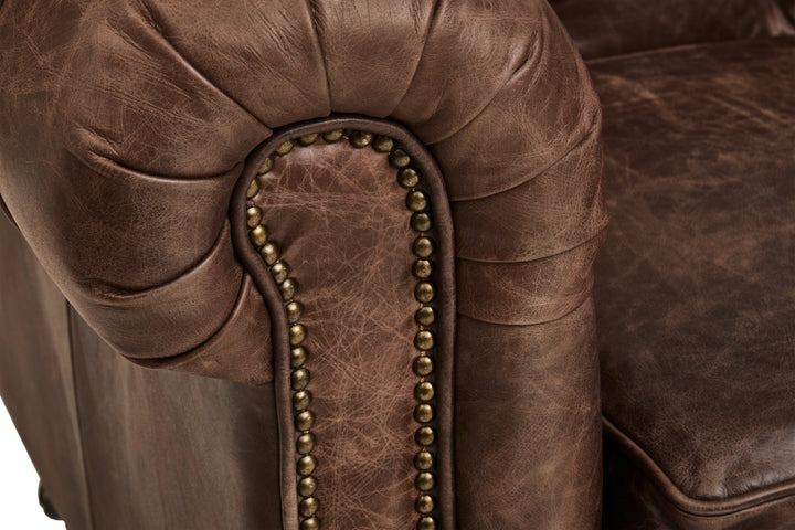 Falcon Brown Leather Sofa