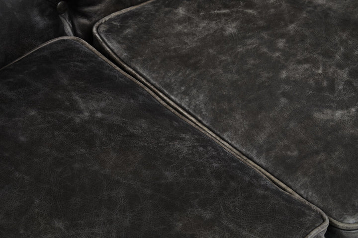 Falcon Ebony Leather Sofa