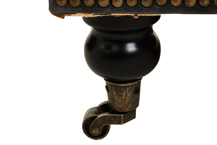 Falcon Ebony Leather Sofa