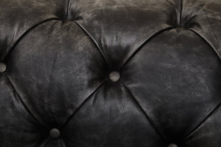 Falcon Ebony Leather Sofa