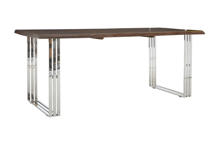 Oscar Natural And Silver Dining Table