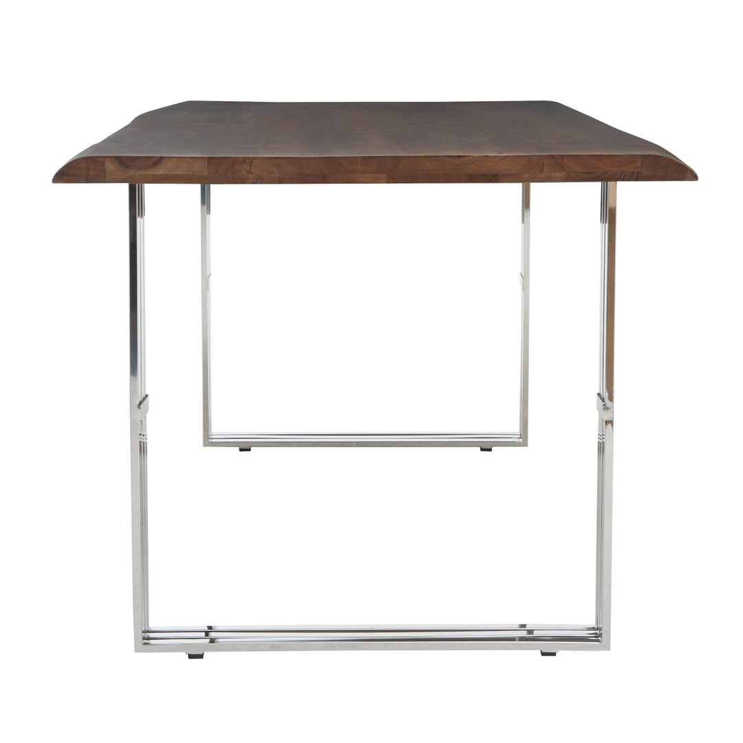 Oscar Natural And Silver Dining Table