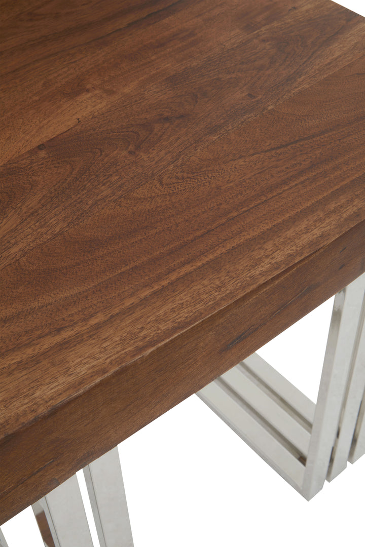Oscar Natural And Silver Small Console Table