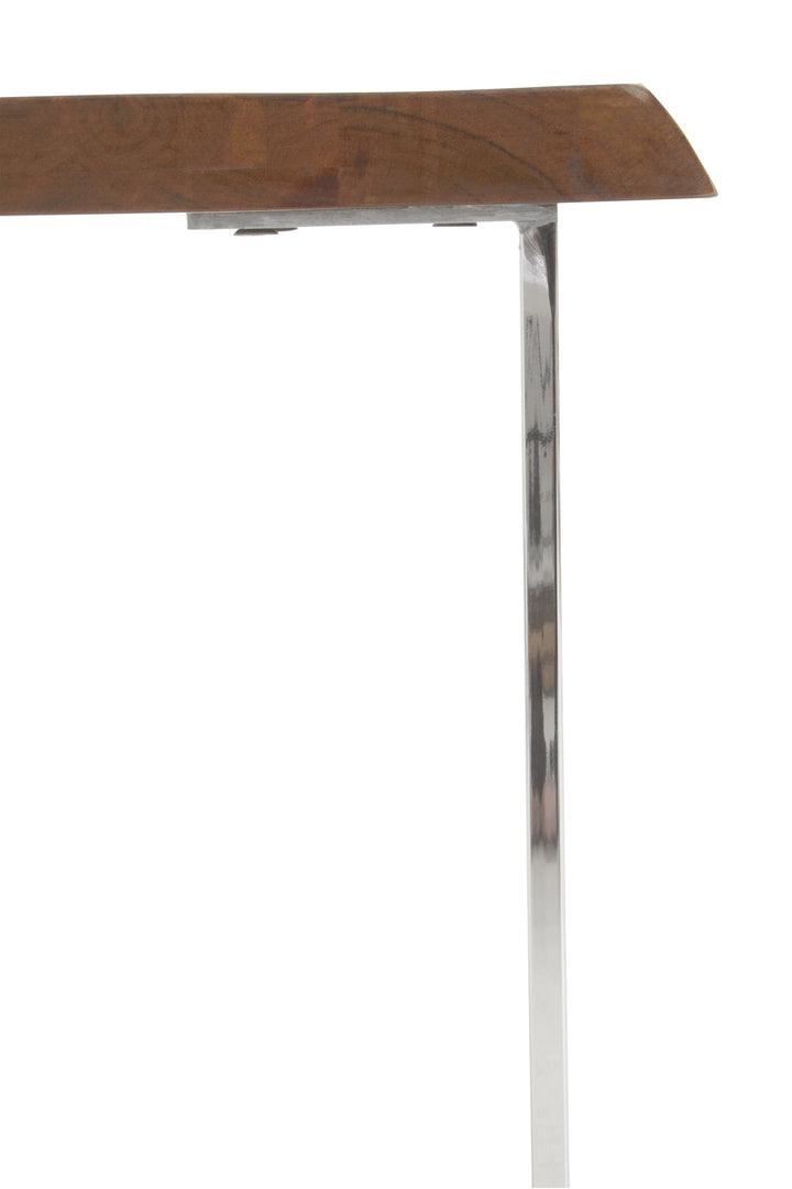 Oscar Natural And Silver Small Console Table