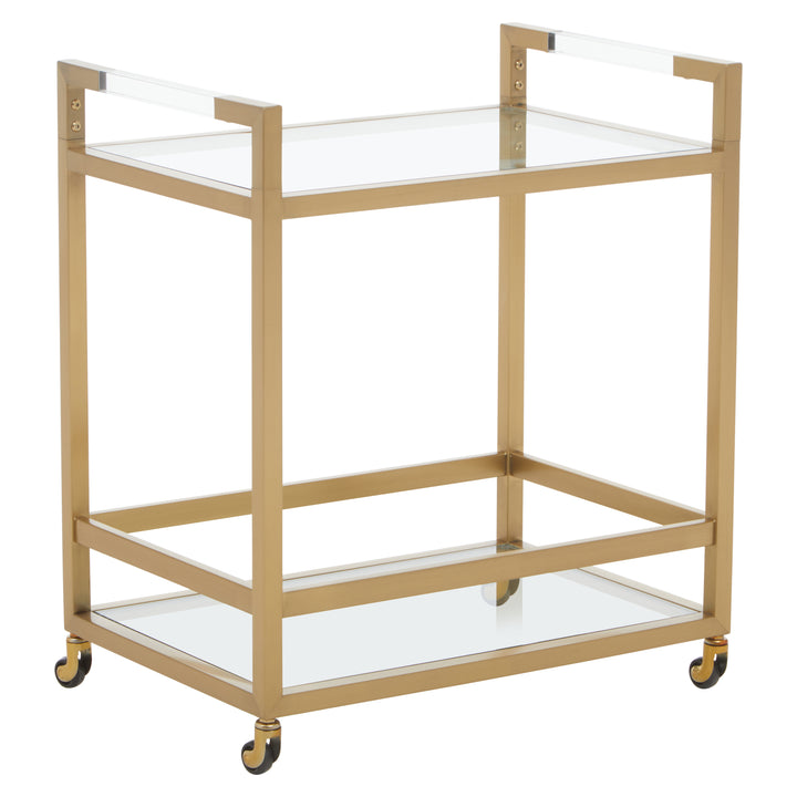 Pax Matte Gold Two Tier Butler Trolley