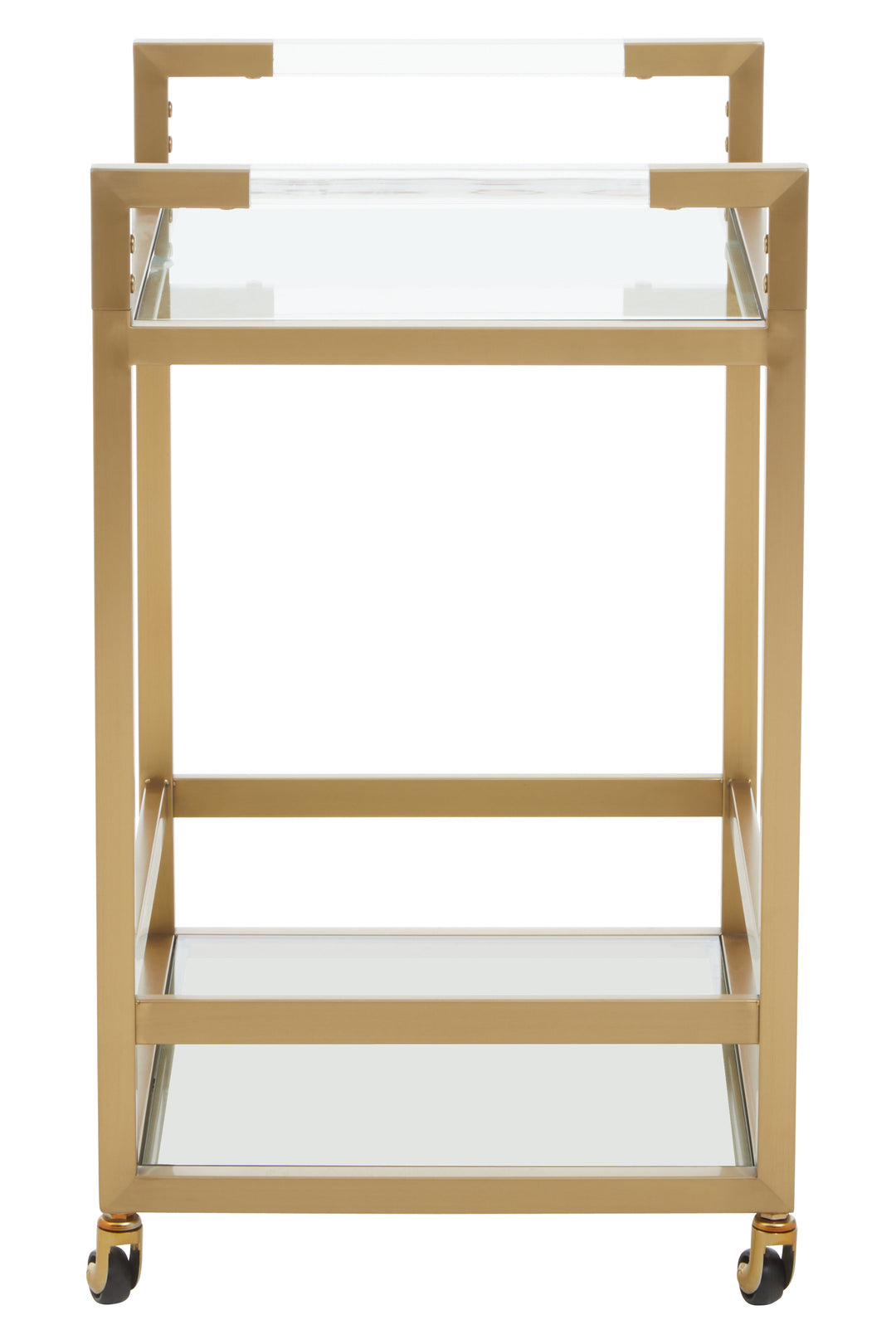 Pax Matte Gold Two Tier Butler Trolley
