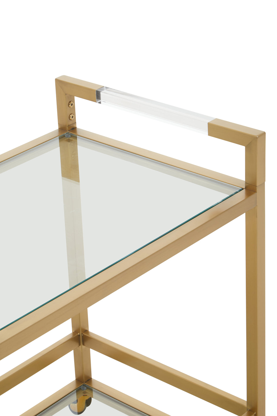 Pax Matte Gold Two Tier Butler Trolley