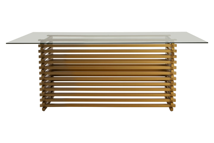 Pax Matte Gold Dining Table.