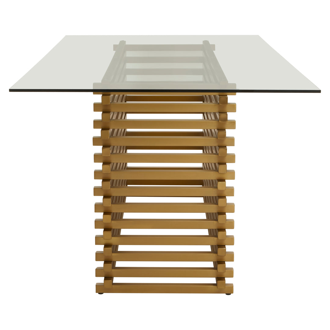 Pax Matte Gold Dining Table.