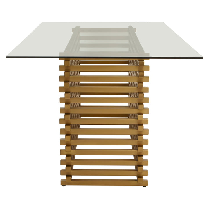 Pax Matte Gold Dining Table.