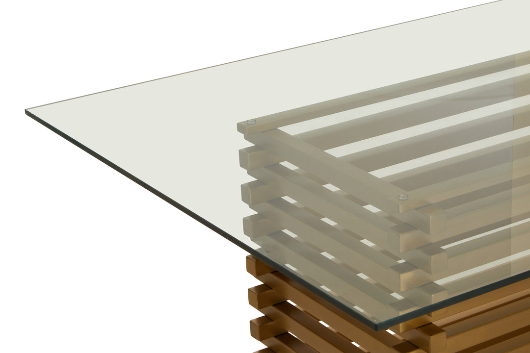 Pax Matte Gold Dining Table.