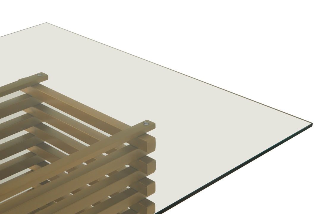 Pax Matte Gold Dining Table.